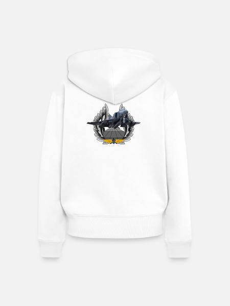 F-4 - Frauen Premium Bio Zip Hoodie - Weiß