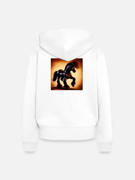 Schwermetall - Frauen Premium Bio Zip Hoodie - Weiß