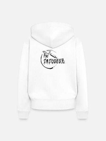 Tätowierer - Frauen Premium Bio Zip Hoodie - Weiß