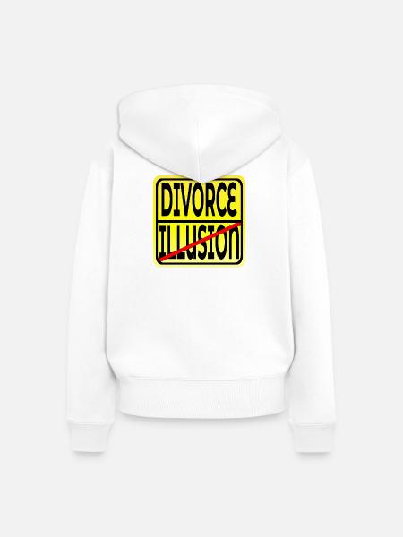 ILLUSION EHE SCHEIDUNG - Frauen Premium Bio Zip Hoodie - Weiß