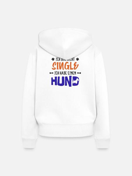 Hund Statement Haustiere Lieblingstier Heimtier - Frauen Premium Bio Zip Hoodie - Weiß