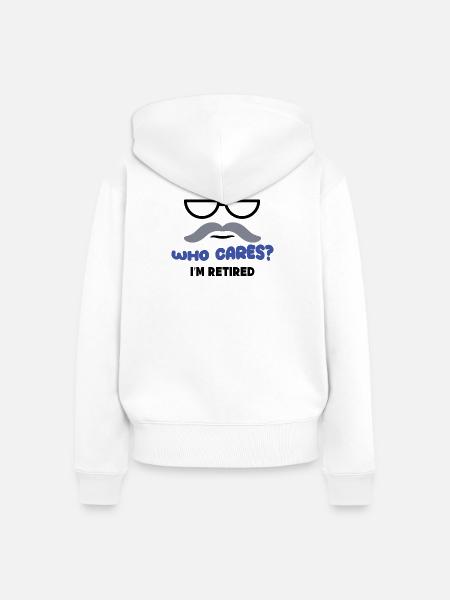Freizeit Pension Ruhestand Statement Pensionär - Frauen Premium Bio Zip Hoodie - Weiß