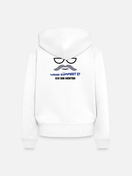 Ruhestand Statement Pensionist Pension Abschied - Frauen Premium Bio Zip Hoodie - Weiß