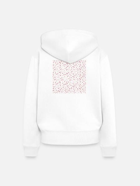 sternenmuster rottöne, weihnachts prints - Frauen Premium Bio Zip Hoodie - Weiß