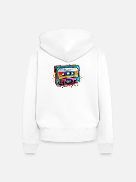 mixtape - Frauen Premium Bio Zip Hoodie - Weiß