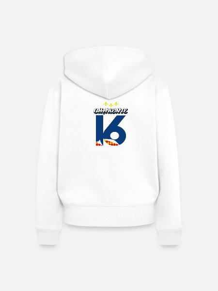 Charente - Frauen Premium Bio Zip Hoodie - Weiß