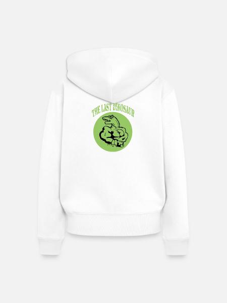 Der letzte Dinosaurier - Frauen Premium Bio Zip Hoodie - Weiß