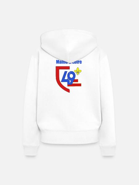 Maine et loire - Frauen Premium Bio Zip Hoodie - Weiß