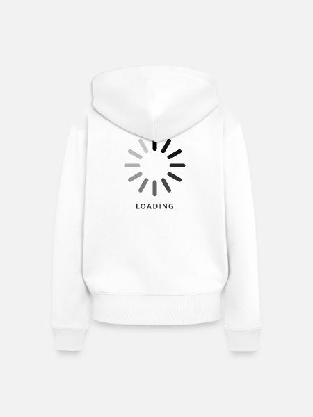 Laden - Frauen Premium Bio Zip Hoodie - Weiß