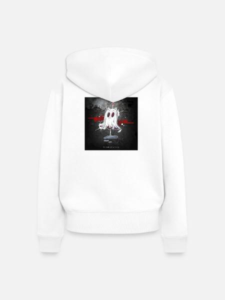 catghost in love - Frauen Premium Bio Zip Hoodie - Weiß