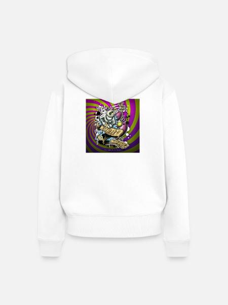 Delirare Humanum Est 2 - Frauen Premium Bio Zip Hoodie - Weiß
