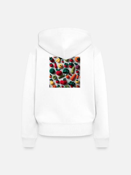 Gemüse - Frauen Premium Bio Zip Hoodie - Weiß