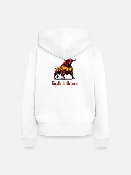 Der Stolz Mallorca Flagge Design - Frauen Premium Bio Zip Hoodie - Weiß