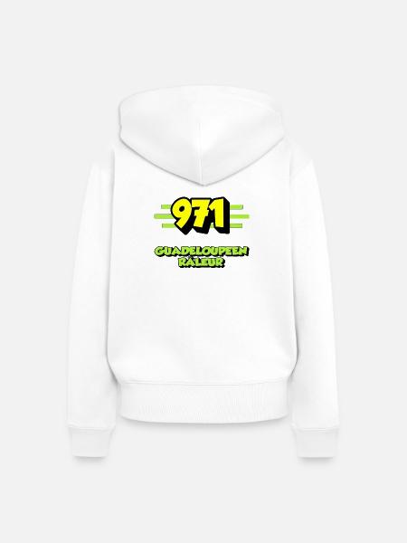 Nörgler aus Guadeloupe - Frauen Premium Bio Zip Hoodie - Weiß