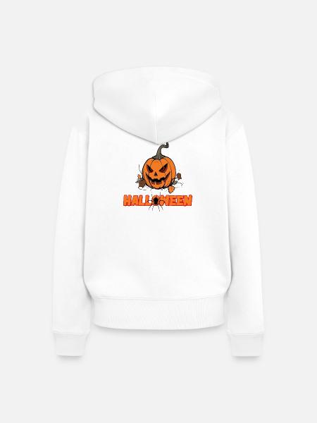 Halloween - Frauen Premium Bio Zip Hoodie - Weiß