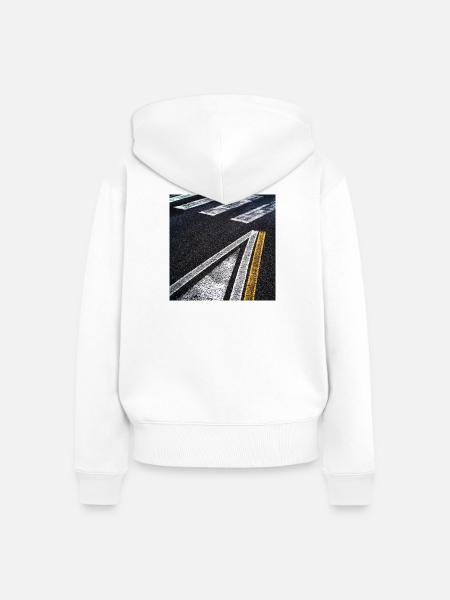 Straßenzeichnungen - Frauen Premium Bio Zip Hoodie - Weiß