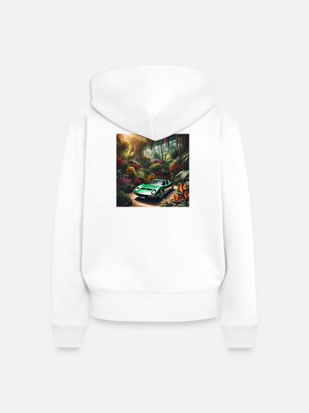 Auto - Frauen Premium Bio Zip Hoodie - Weiß