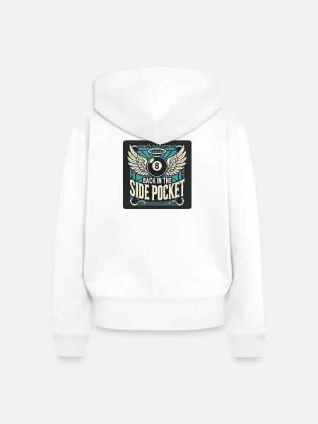 Billard Design - Frauen Premium Bio Zip Hoodie - Weiß