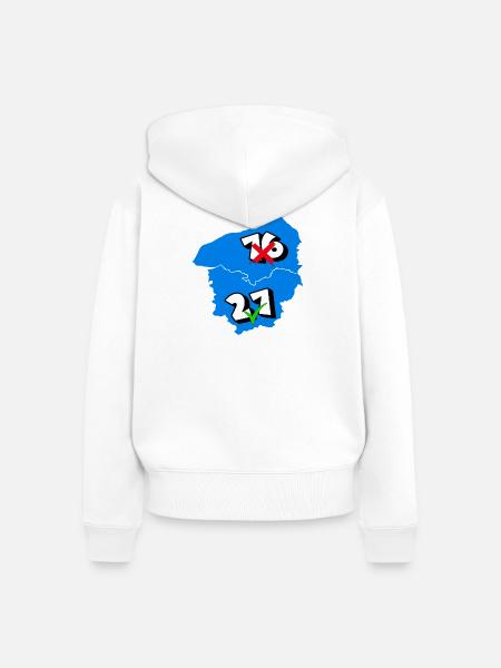 Region Haute-Normandie - Frauen Premium Bio Zip Hoodie - Weiß