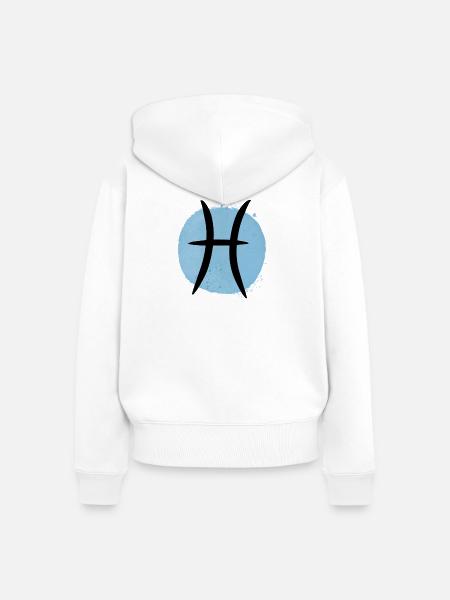 Sternzeichen Fische - Frauen Premium Bio Zip Hoodie - Weiß