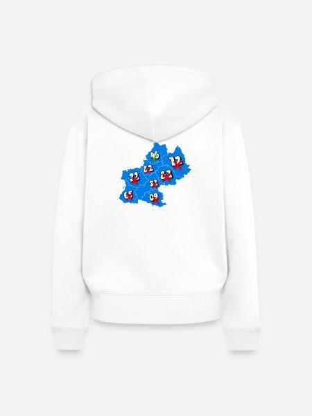 Midi-Pyrénées Region - Frauen Premium Bio Zip Hoodie - Weiß