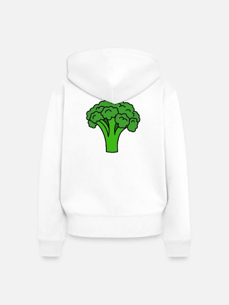 Brokkoli - Frauen Premium Bio Zip Hoodie - Weiß
