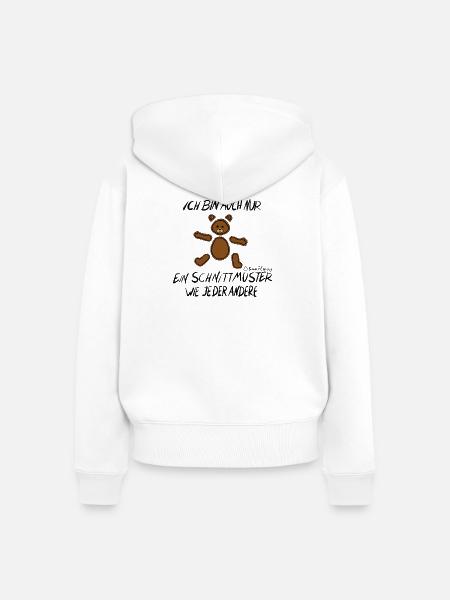 Muster Bärchen - Frauen Premium Bio Zip Hoodie - Weiß