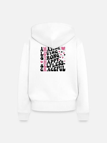 Die beste Mutter aller Zeiten - Frauen Premium Bio Zip Hoodie - Weiß