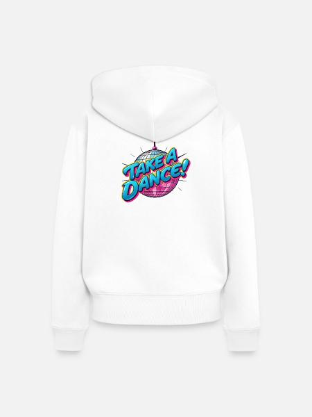 Take a Dance - Frauen Premium Bio Zip Hoodie - Weiß
