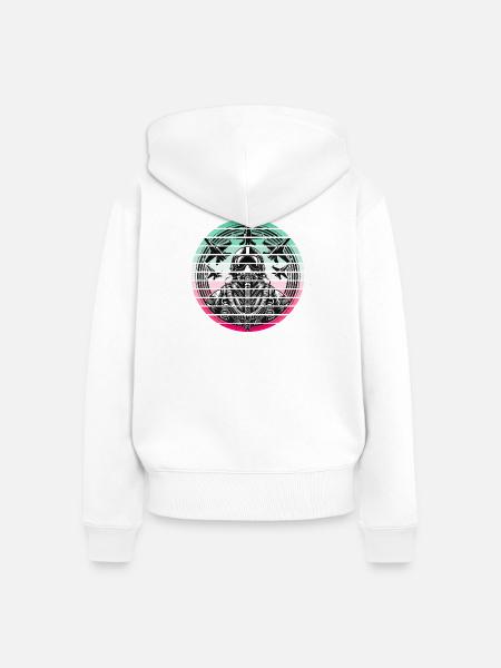 Jet Pilot – Air Force - Frauen Premium Bio Zip Hoodie - Weiß