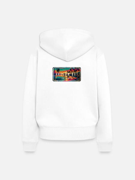 Arugam Bay Sunset Vibes - Frauen Premium Bio Zip Hoodie - Weiß