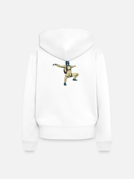 Skydiver - Frauen Premium Bio Zip Hoodie - Weiß