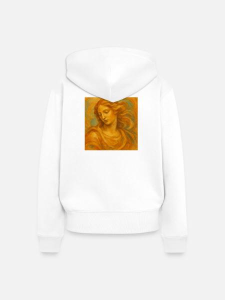 Porträt der Goldenen Renaissance - Frauen Premium Bio Zip Hoodie - Weiß