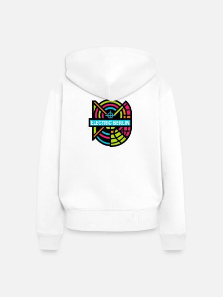 Electric Berlin - Frauen Premium Bio Zip Hoodie - Weiß