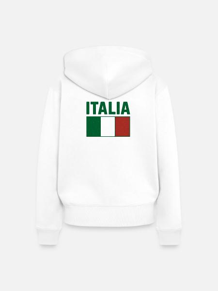 Italia - Frauen Premium Bio Zip Hoodie - Weiß