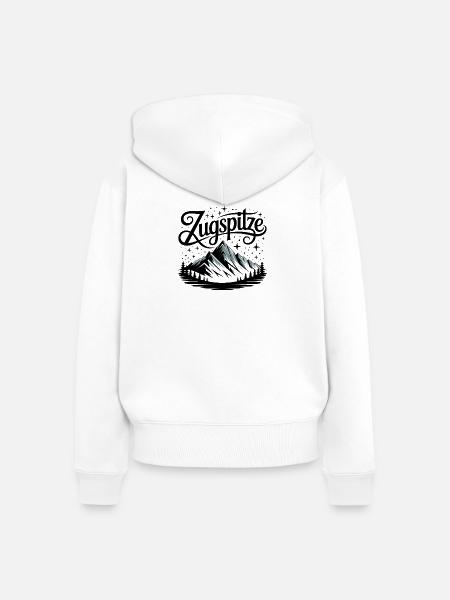 Zugspitze - Souvenir Design - Frauen Premium Bio Zip Hoodie - Weiß