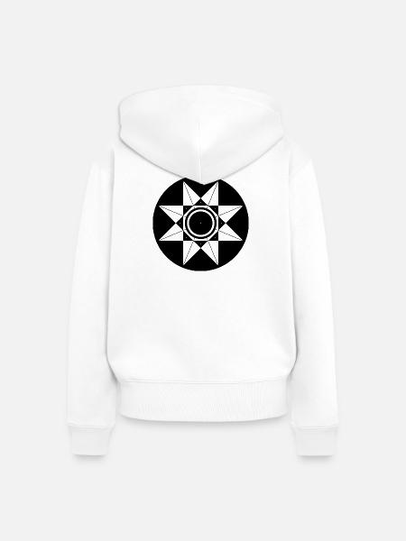 Schema des Himmelssterns - Frauen Premium Bio Zip Hoodie - Weiß