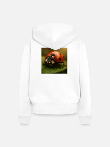 Tiere - Marienkäfer - Frauen Premium Bio Zip Hoodie - Weiß