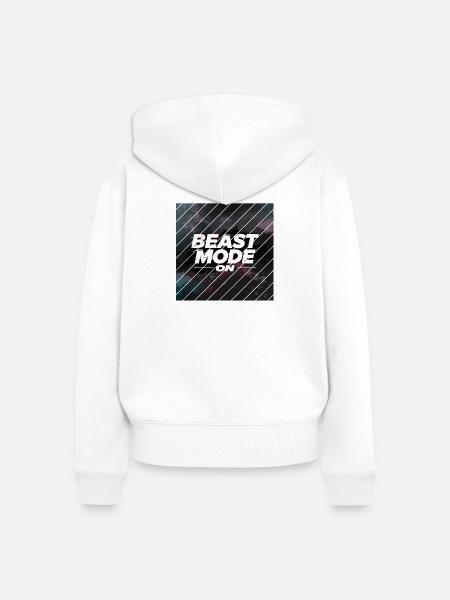 Beast Mod... Eins - Frauen Premium Bio Zip Hoodie - Weiß
