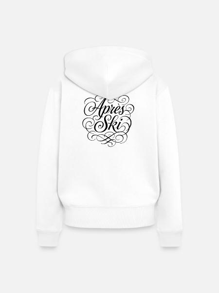 Apres Ski Spruch - Frauen Premium Bio Zip Hoodie - Weiß