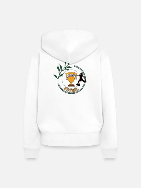 Futsal Siegerin Futsalerin Spielerin Sieg - Frauen Premium Bio Zip Hoodie - Weiß