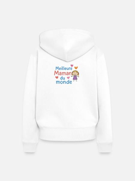 Beste Mutter der Welt - Frauen Premium Bio Zip Hoodie - Weiß