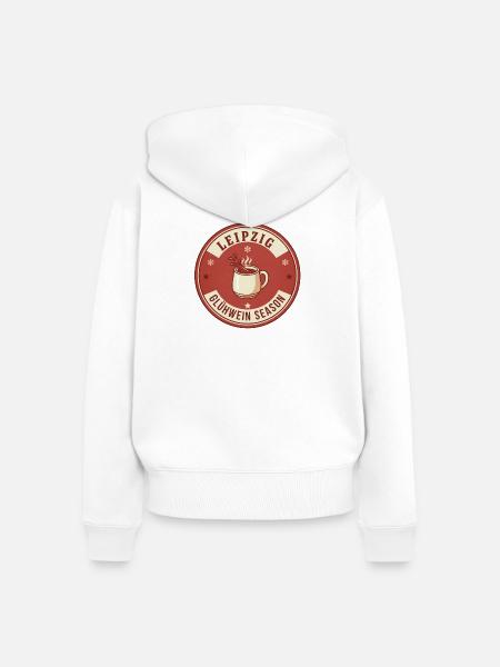 Leipzig Gluhwein Saison - Frauen Premium Bio Zip Hoodie - Weiß