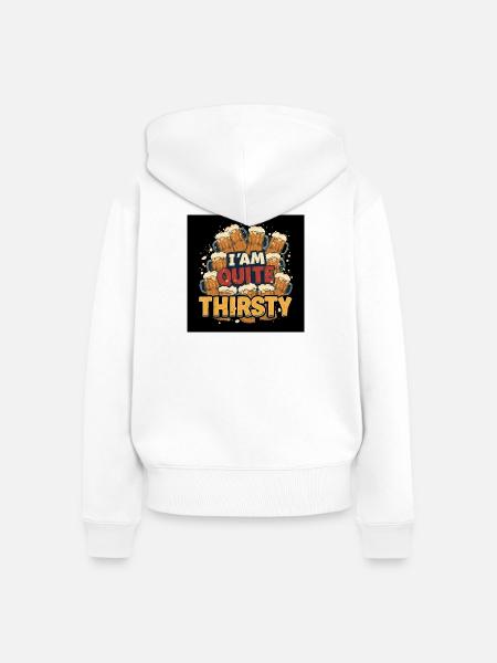 Ich habe ziemlich Durst - Frauen Premium Bio Zip Hoodie - Weiß