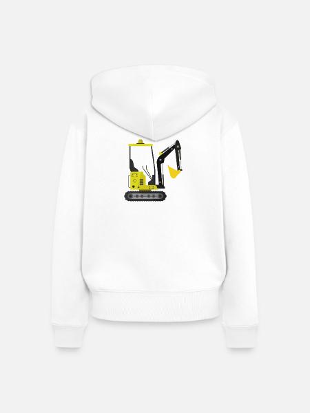 Bagger - Frauen Premium Bio Zip Hoodie - Weiß