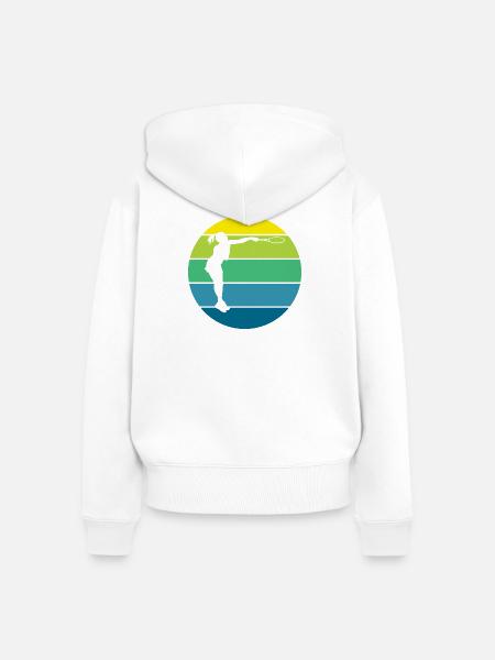 Tennis - Frauen Premium Bio Zip Hoodie - Weiß