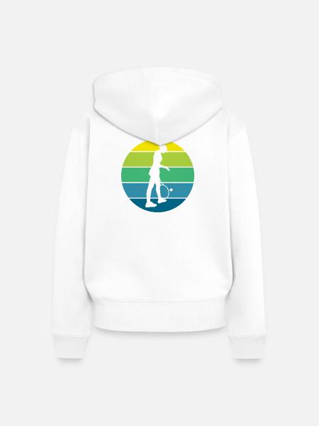 Tennis - Frauen Premium Bio Zip Hoodie - Weiß