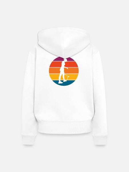 Tennis - Frauen Premium Bio Zip Hoodie - Weiß