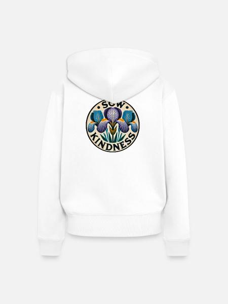 Sä-Freundlichkeit Iris-Kreis - Frauen Premium Bio Zip Hoodie - Weiß