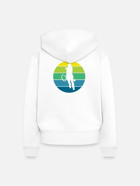 Tennis - Frauen Premium Bio Zip Hoodie - Weiß